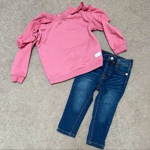 LAST CALL, lowest price 🪩 7 For All Mankind | Toddler Sweater & Jean Outfit